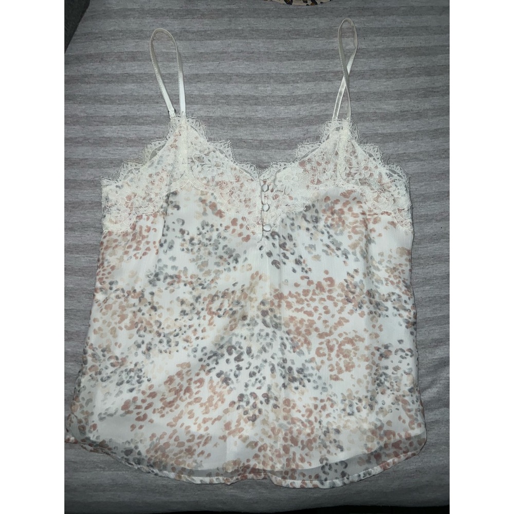 Abercrombie and Fitch Multicolored Animal Print Lace Cami. Size S.